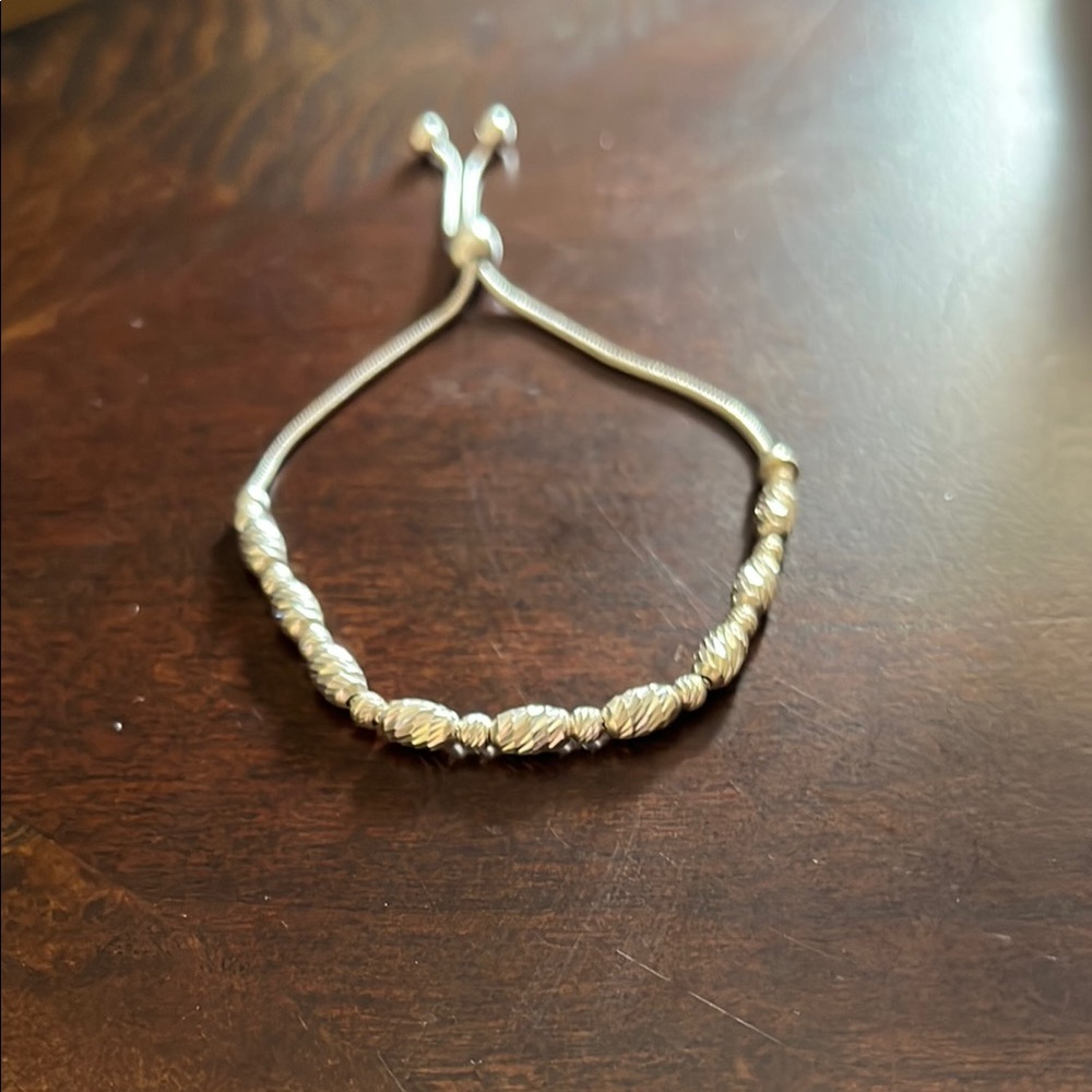 Elegant Silver Tone Adjustable Bracelet